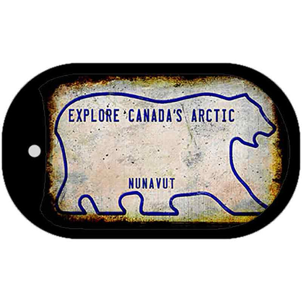 Nunavut Rusty Blank Novelty Metal Dog Tag Necklace DT-8182