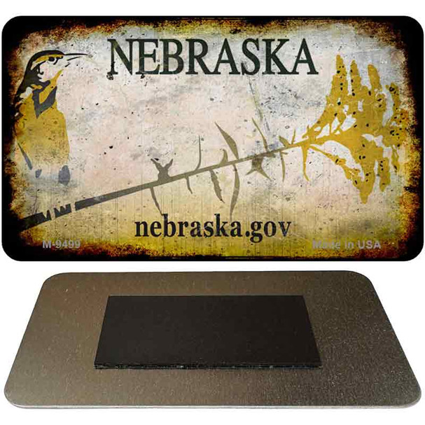 Nebraska Rusty Blank Novelty Magnet M-9499