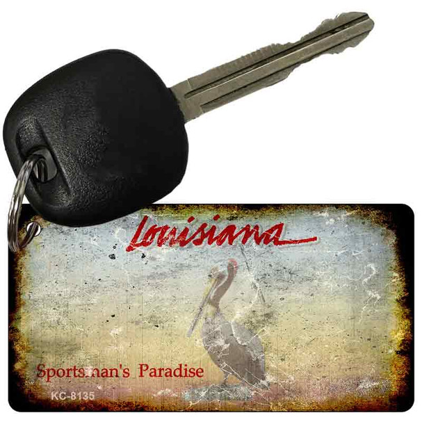 Louisiana Rusty Blank Key Chain KC-8135