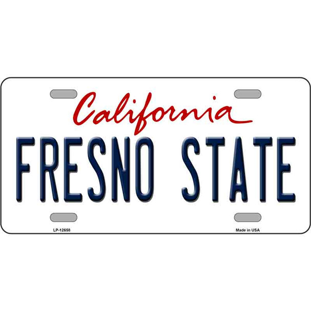 Fresno State Novelty Metal License Plate