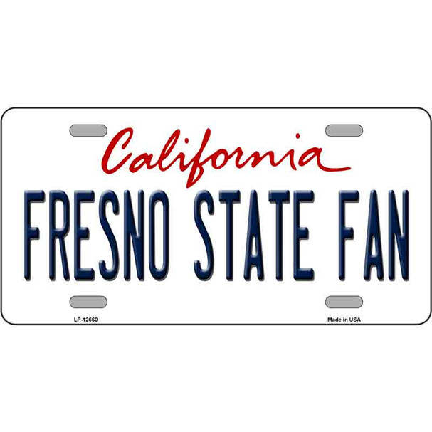Fresno State Fan Novelty Metal License Plate