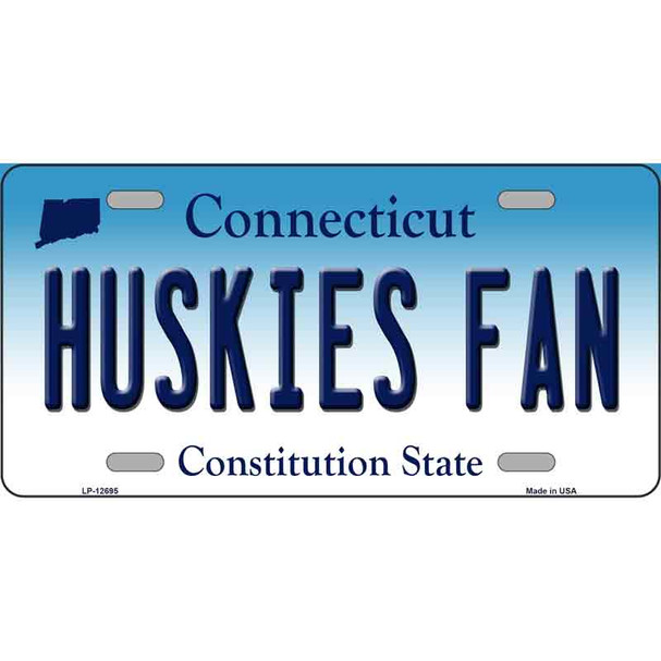 Huskies Fan Novelty Metal License Plate