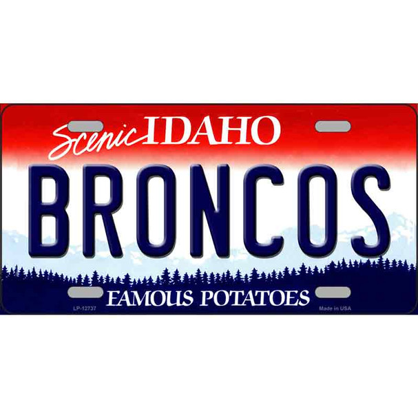 Broncos Novelty Metal License Plate LP-12737
