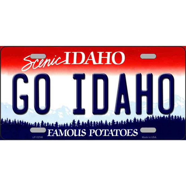Go Idaho Novelty Metal License Plate