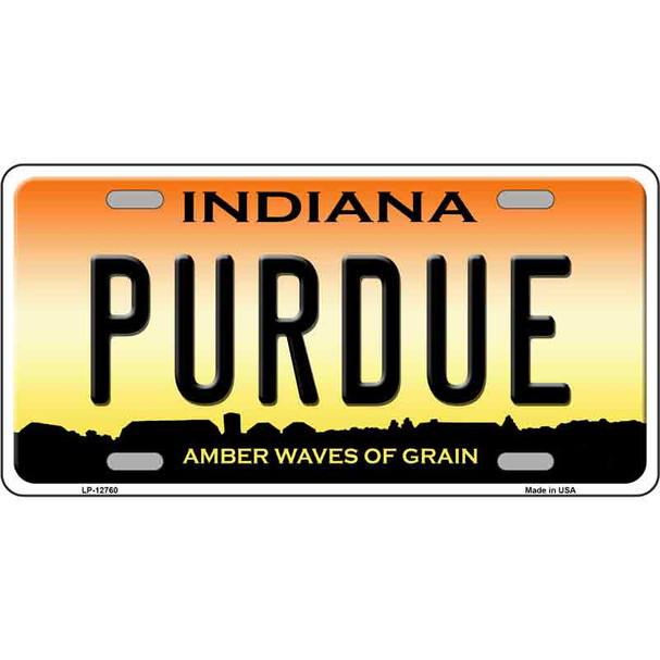 Purdue Novelty Metal License Plate Tag