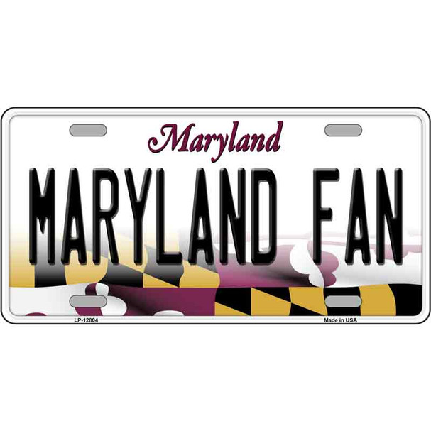 Maryland Fan Novelty Metal License Plate Tag