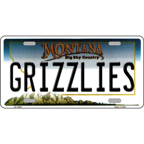 Grizzlies Novelty Metal License Plate