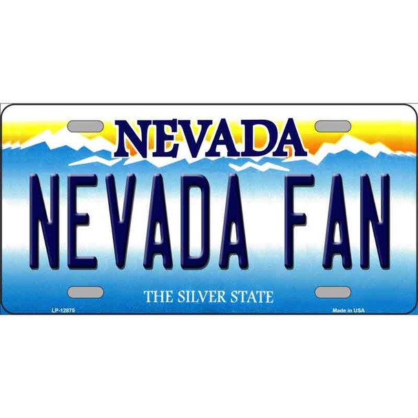 Nevada Fan Novelty Metal License Plate