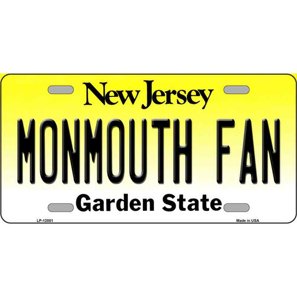 Monmouth Fan Novelty Metal License Plate