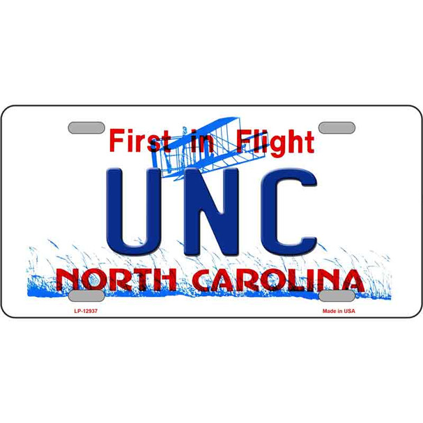 Univ North Carolina Novelty Metal License Plate
