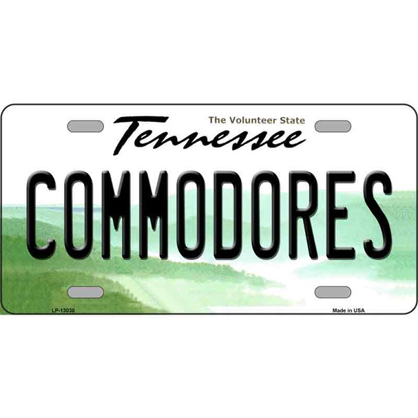 Commodores Novelty Metal License Plate