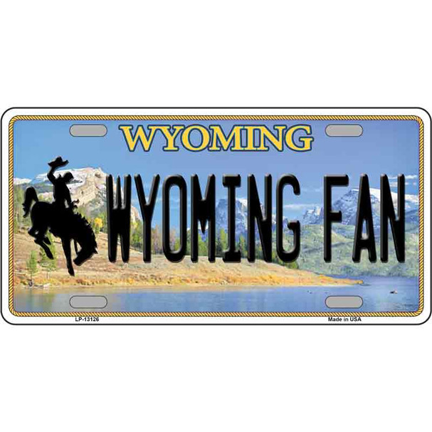 Wyoming Fan Novelty Metal License Plate