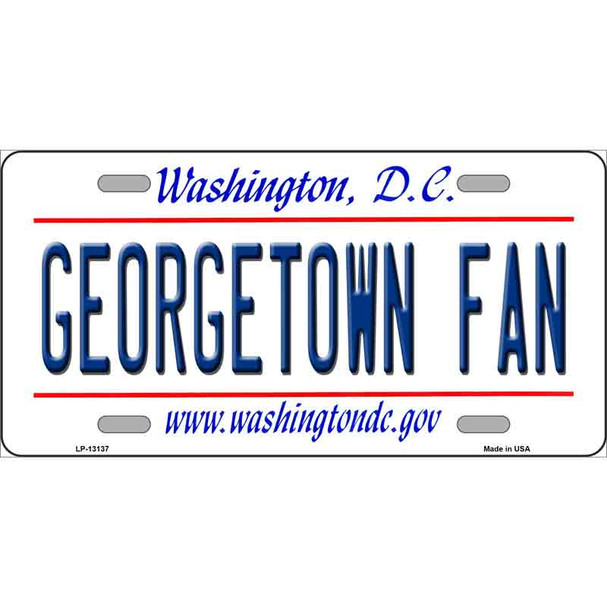 Georgetown Fan Novelty Metal License Plate