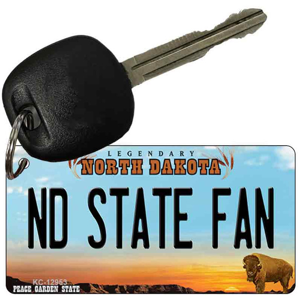 North Dakota State Fan Novelty Metal Key Chain KC-12953