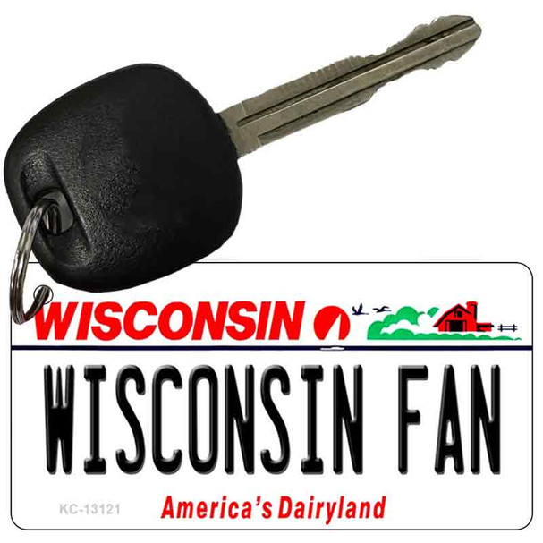 Wisconsin Fan Novelty Metal Key Chain KC-13121