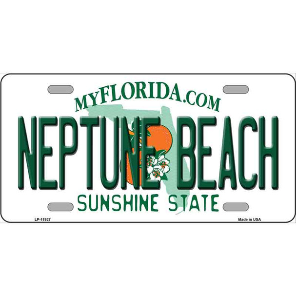Florida Neptune Beach Novelty Metal License Plate