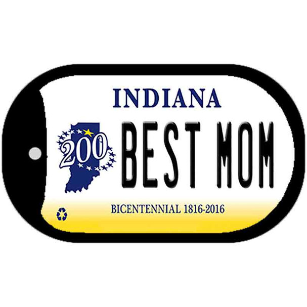 Indiana Best Mom Novelty Metal Dog Tag Necklace DT-6651