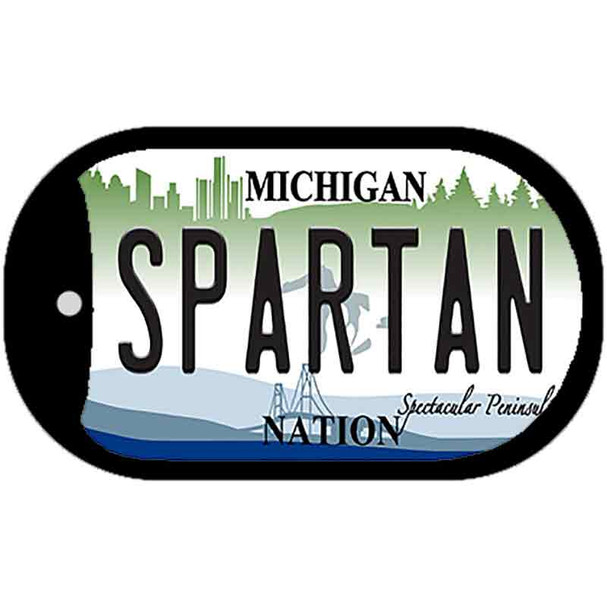 Michigan Spartan Novelty Metal Dog Tag Necklace DT-11908