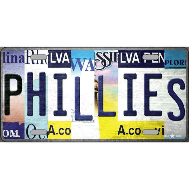 Phillies Strip Art Novelty Metal License Plate Tag