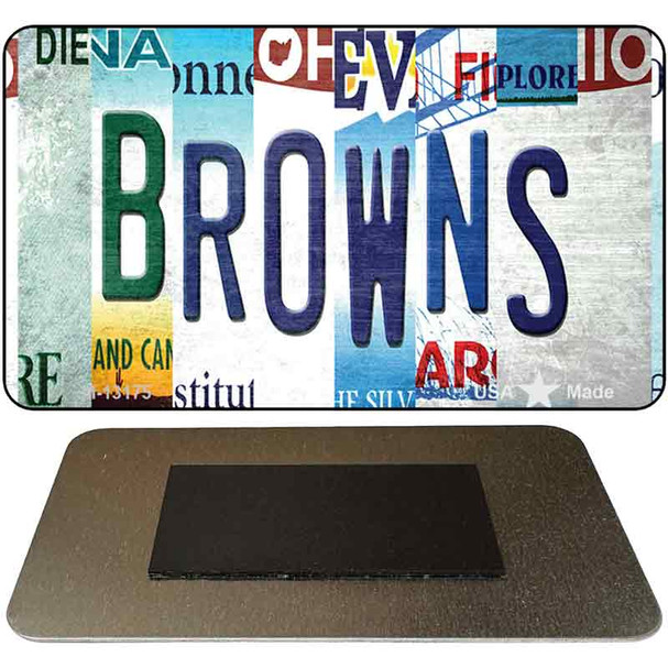 Browns Strip Art Novelty Metal Magnet M-13175