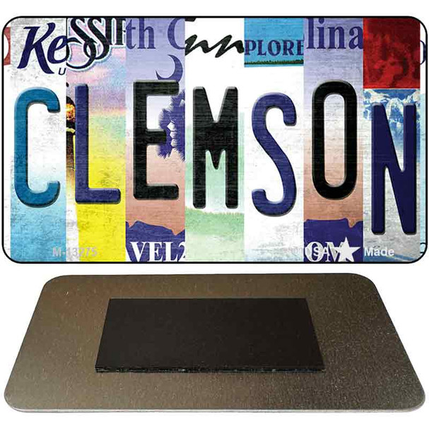 Clemson Strip Art Novelty Metal Magnet M-13275