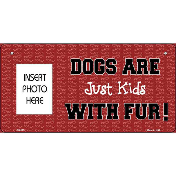 Kids With Fur Photo Insert Pocket Metal Novelty Sign SS-001