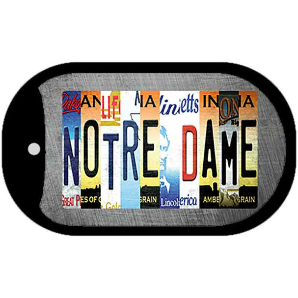 Notre Dame Strip Art Novelty Metal Dog Tag Necklace DT-13303