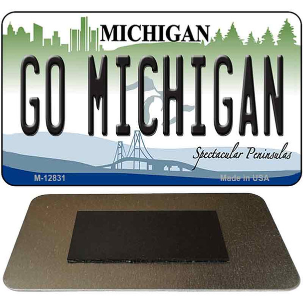 Go Michigan Novelty Metal Magnet M-12831