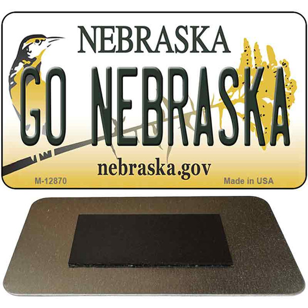 Go Nebraska Novelty Metal Magnet M-12870