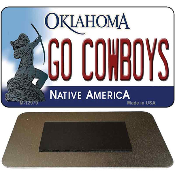 Go Cowboys Novelty Metal Magnet M-12979