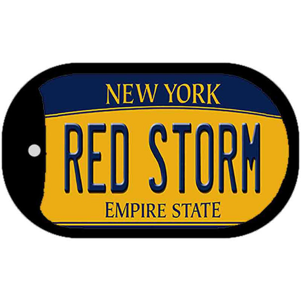 Red Storm Novelty Metal Dog Tag Necklace DT-12915