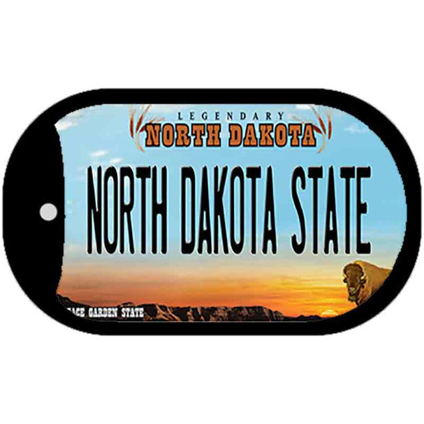 North Dakota State Novelty Metal Dog Tag Necklace DT-12951