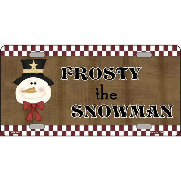 Frosty The Snowman Metal Novelty License Plate