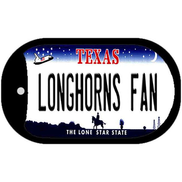 Longhorns Fan Novelty Metal Dog Tag Necklace DT-13064