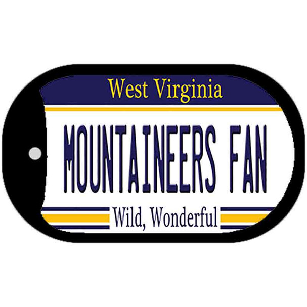 Mountaineers Fan Novelty Metal Dog Tag Necklace DT-13113