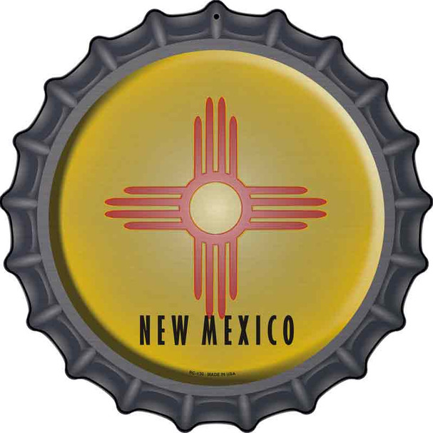 New Mexico State Flag Novelty Metal Bottle Cap Sign BC-130