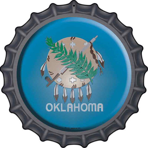 Oklahoma State Flag Novelty Metal Bottle Cap Sign BC-135