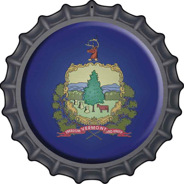 Vermont State Flag Novelty Metal Bottle Cap Sign BC-144