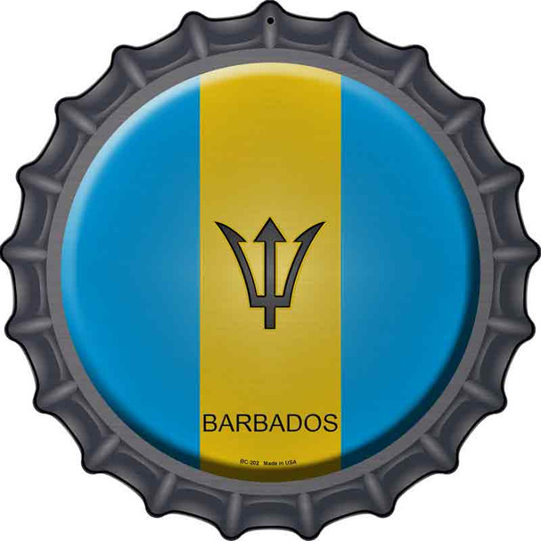 Barbados Novelty Metal Bottle Cap Sign BC-202