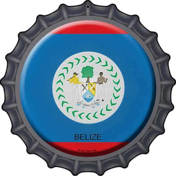 Belize Novelty Metal Bottle Cap Sign BC-206