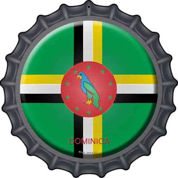 Dominica Novelty Metal Bottle Cap Sign BC-254