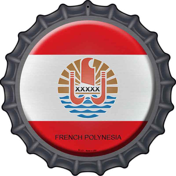 French Polynesia Novelty Metal Bottle Cap Sign BC-271