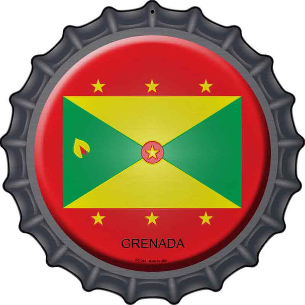 Grenada Novelty Metal Bottle Cap Sign BC-283