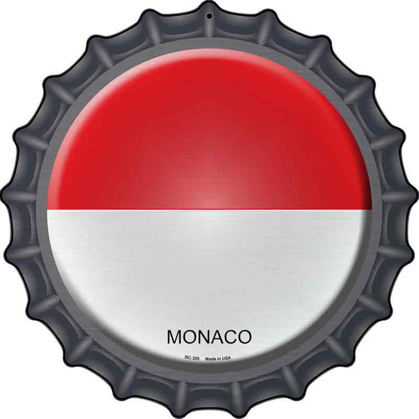 Monaco Novelty Metal Bottle Cap Sign BC-355