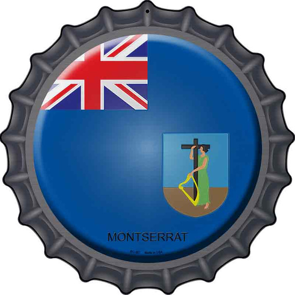 Montserrat Novelty Metal Bottle Cap Sign BC-357