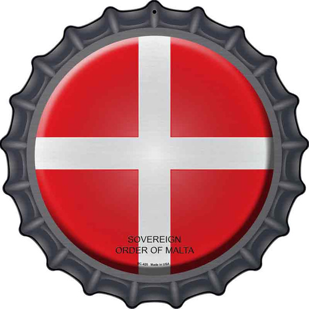 Sovereign Order of Malta Novelty Metal Bottle Cap Sign BC-420