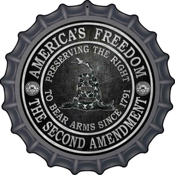 Americas Freedom Novelty Metal Bottle Cap Sign BC-527