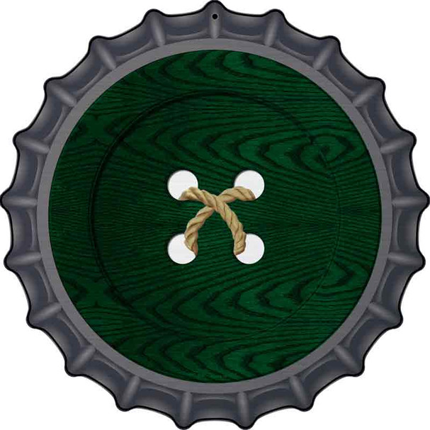 Green Button Novelty Metal Bottle Cap Sign BC-566