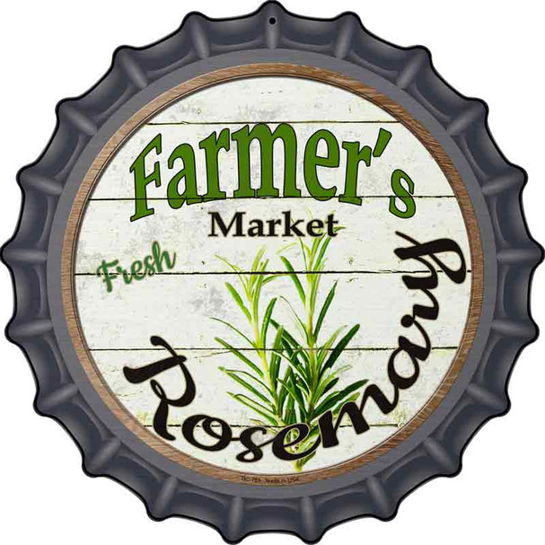 Farmers Market Rosemary Novelty Metal Bottle Cap Sign BC-785