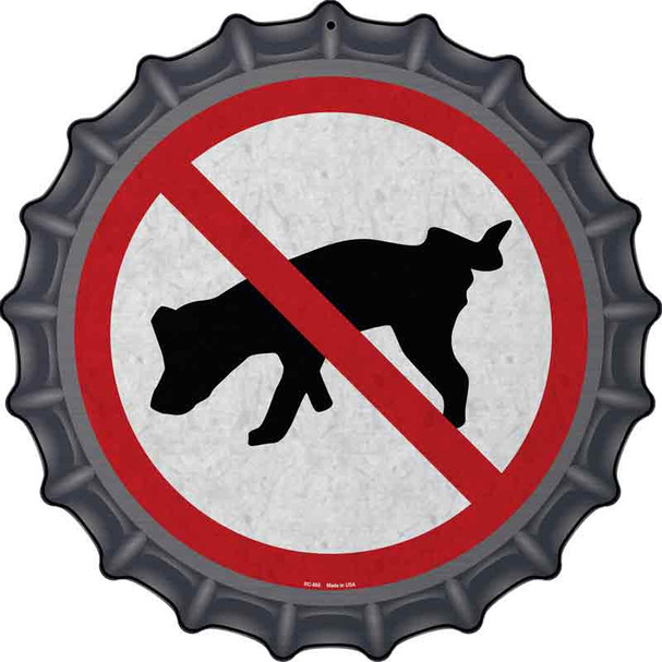 No Dog Pee Novelty Metal Bottle Cap Sign BC-865